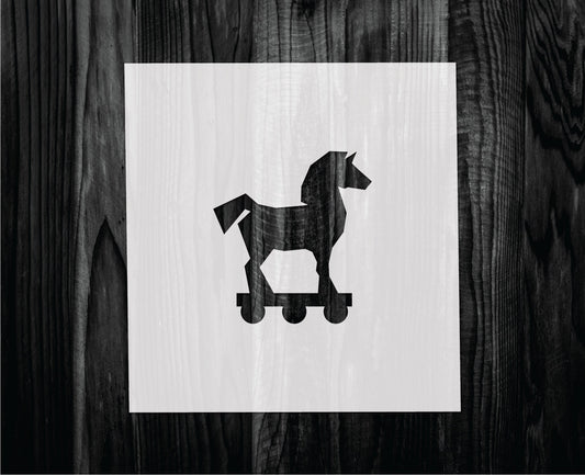 Trojan Horse Stencil, Mylar reusable stencil, Stencil, FAST SHIPPING