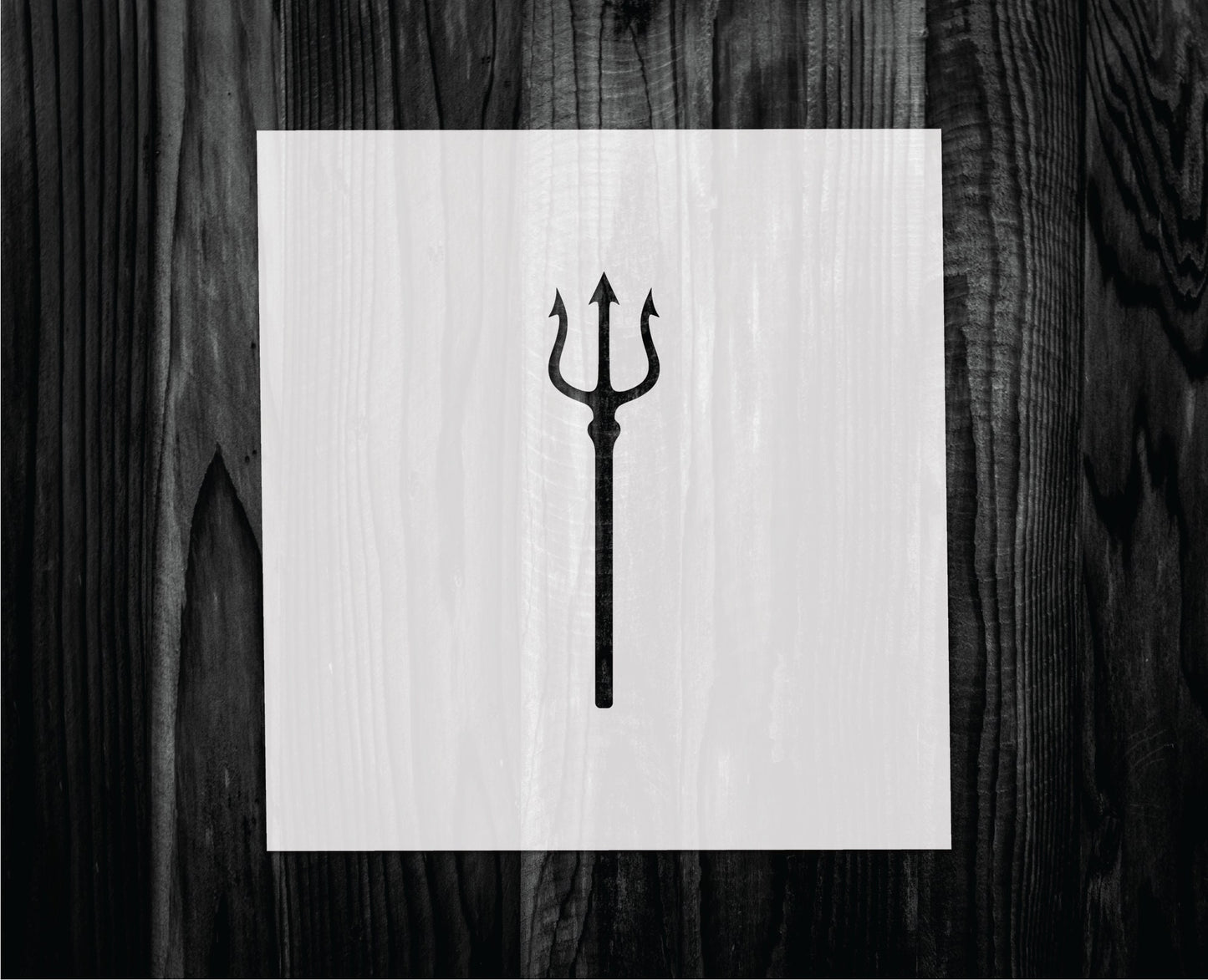 Trident Stencil, Mylar reusable stencil, Stencil, FAST SHIPPING