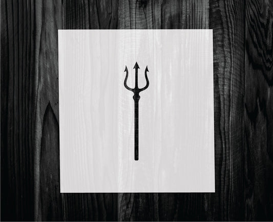 Trident Stencil, Mylar reusable stencil, Stencil, FAST SHIPPING