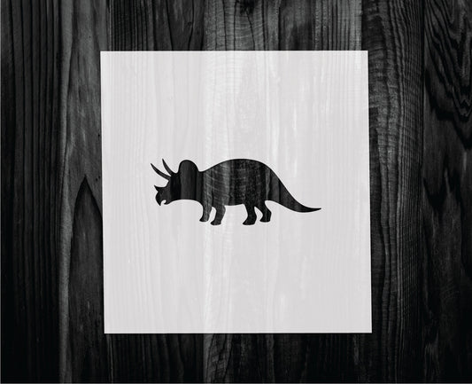 Triceratops Stencil, Mylar reusable stencil, Stencil, FAST SHIPPING