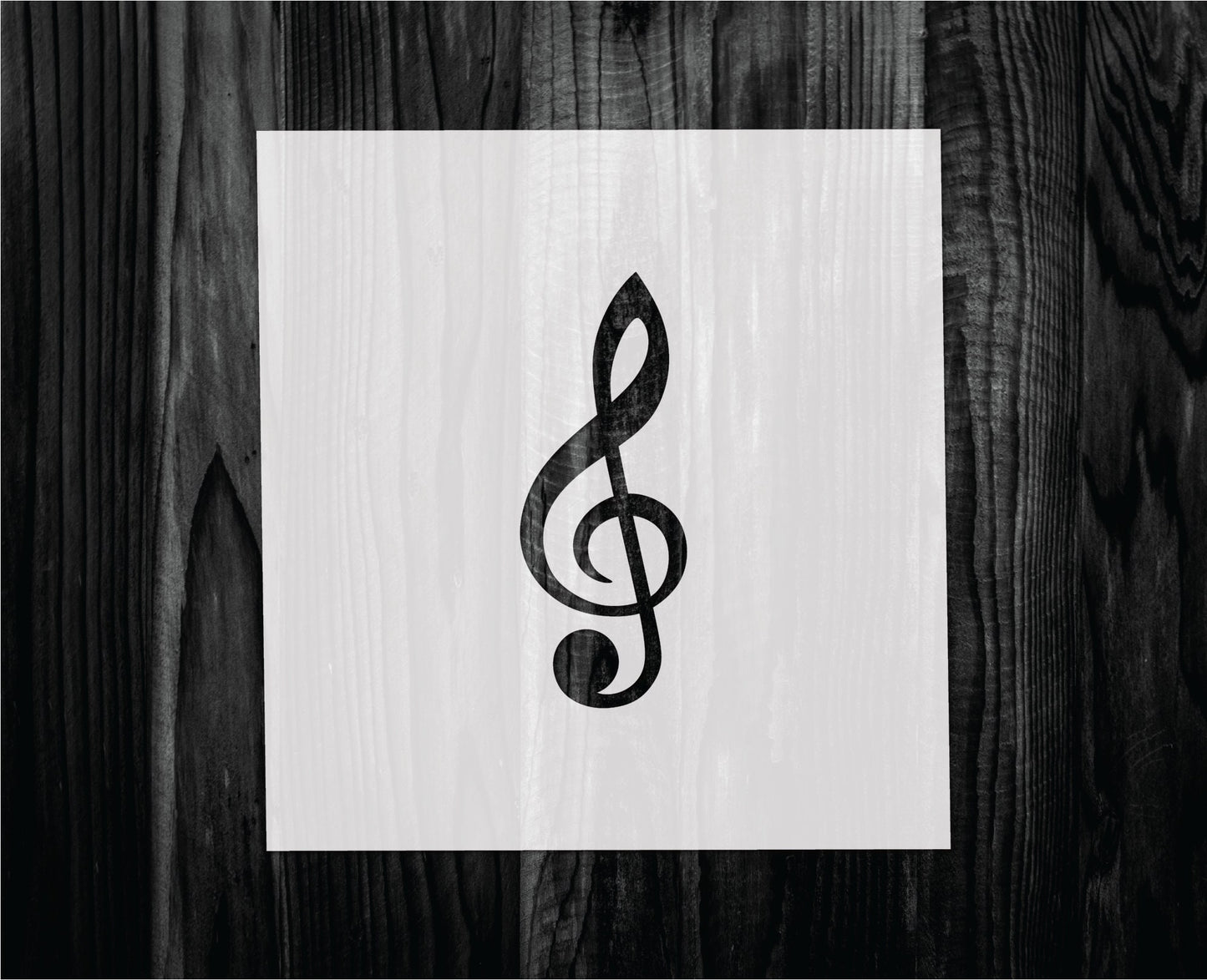 Treble Clef Stencil, Mylar reusable stencil, Stencil, FAST SHIPPING