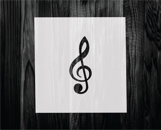 Treble Clef Stencil, Mylar reusable stencil, Stencil, FAST SHIPPING