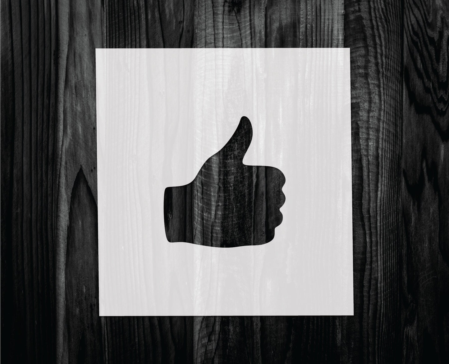 Thumbs Up Stencil, Mylar reusable stencil, Stencil, FAST SHIPPING