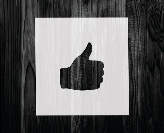 Thumbs Up Stencil, Mylar reusable stencil, Stencil, FAST SHIPPING