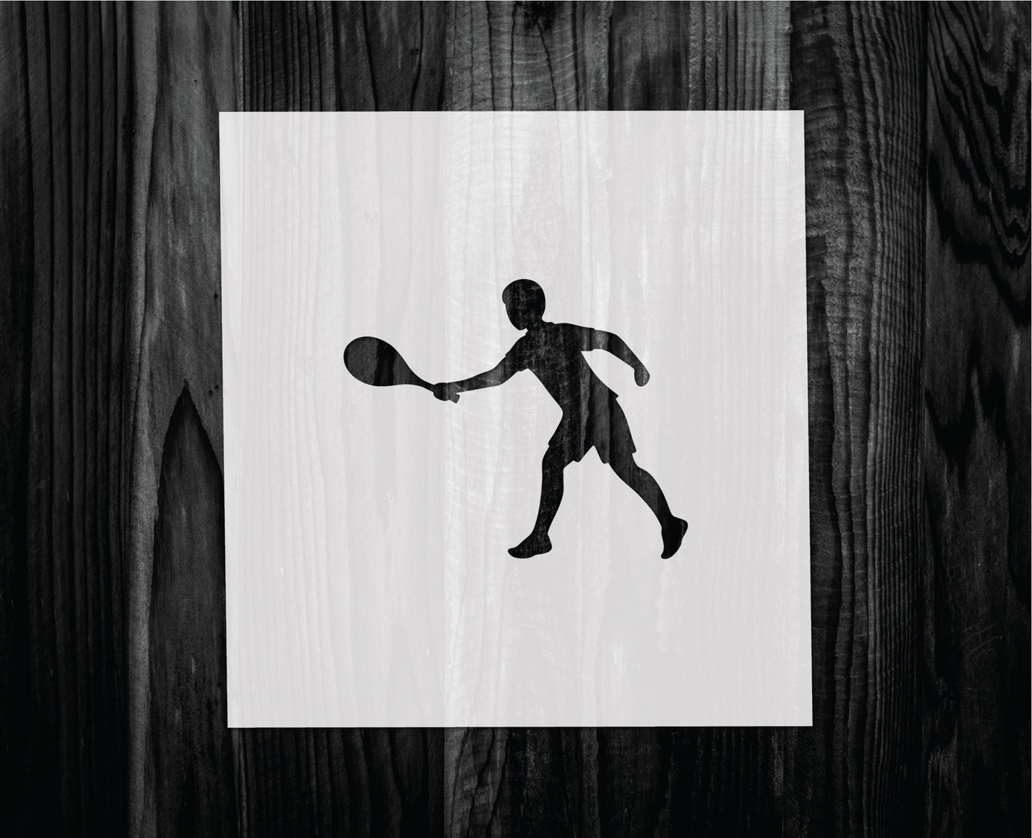 Tennis Player Stencil, Mylar reusable stencil, Stencil, FAST SHIPPING