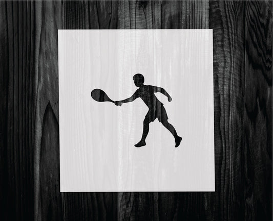 Tennis Player Stencil, Mylar reusable stencil, Stencil, FAST SHIPPING