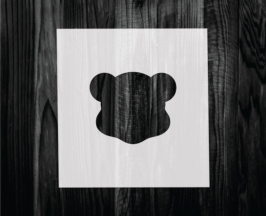 Teddy Bear Head Stencil, Mylar reusable stencil, Stencil, FAST SHIPPING