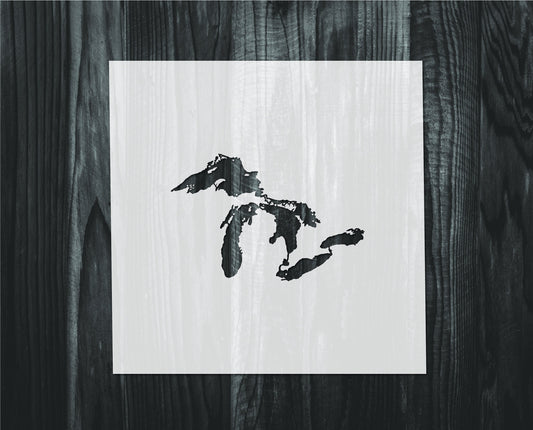 Great Lakes Stencil, Mylar reusable stencil, Stencil, FAST SHIPPING