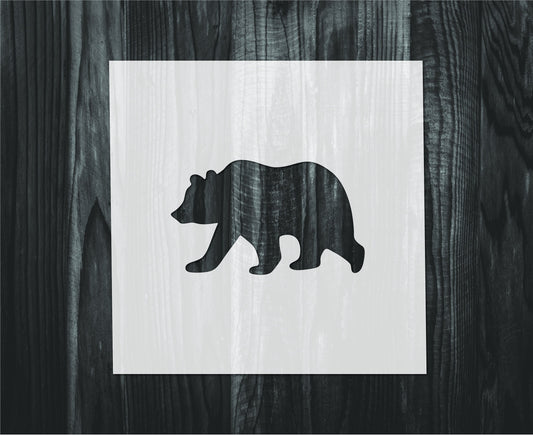 Grizzly Bear Stencil, Mylar reusable stencil, Stencil, FAST SHIPPING