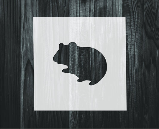 Hamster Stencil, Mylar reusable stencil, Stencil, FAST SHIPPING