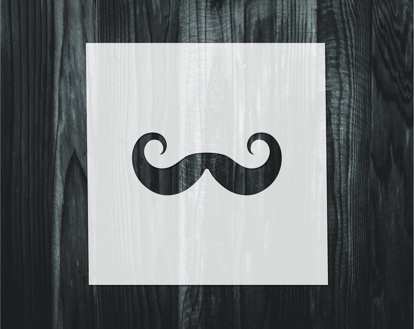 Handlebar Mustache Stencil, Mylar reusable stencil, Stencil, FAST SHIPPING