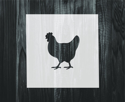 Hen Stencil, Mylar reusable stencil, Stencil, FAST SHIPPING