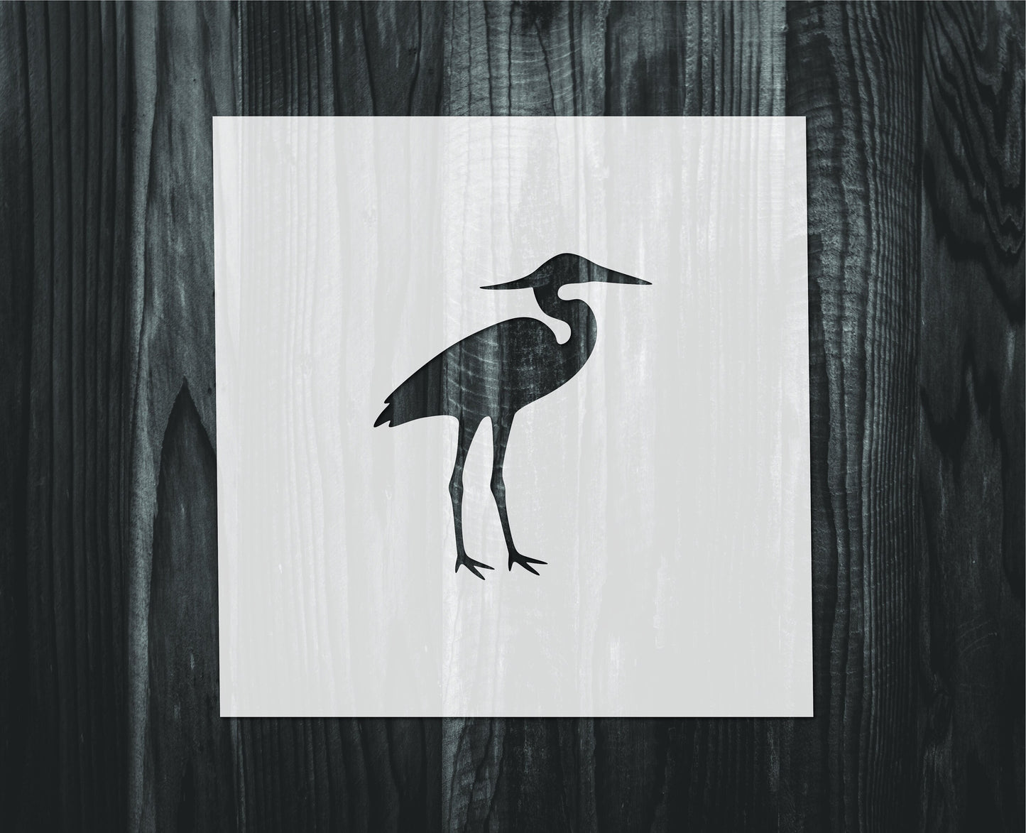 Heron Stencil, Mylar reusable stencil, Stencil, FAST SHIPPING