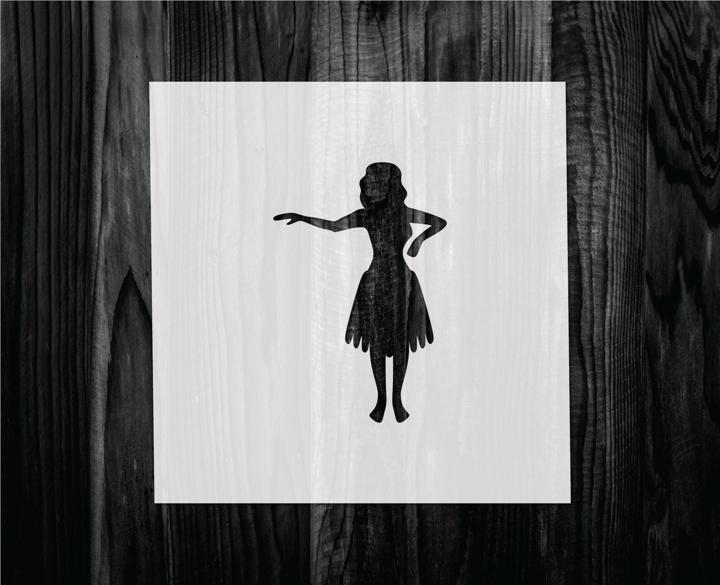 Hula Girl Stencil, Mylar reusable stencil, Stencil, FAST SHIPPING