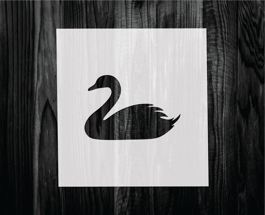 Swan Stencil, Mylar reusable stencil, Stencil, FAST SHIPPING