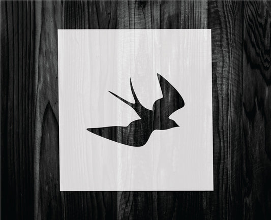 Swallow Stencil, Mylar reusable stencil, Stencil, FAST SHIPPING