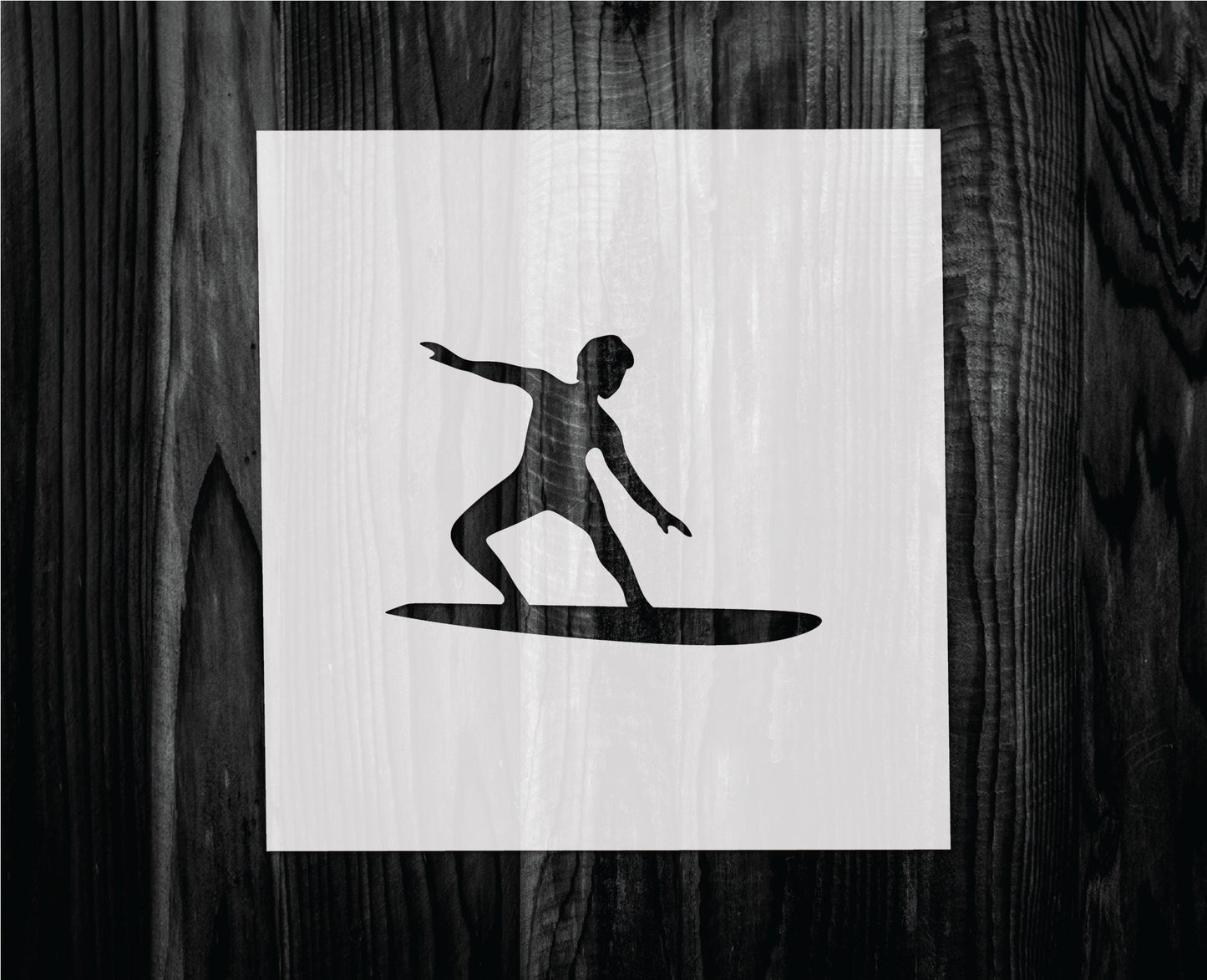 Surfer Stencil, Mylar reusable stencil, Stencil, FAST SHIPPING