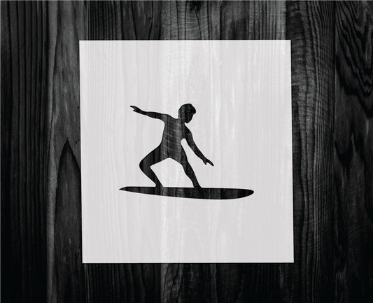 Surfer Stencil, Mylar reusable stencil, Stencil, FAST SHIPPING