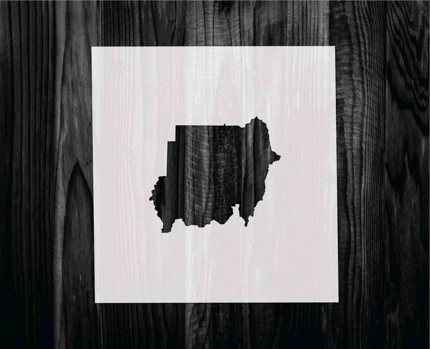 Sudan Stencil, Mylar reusable stencil, Stencil, FAST SHIPPING