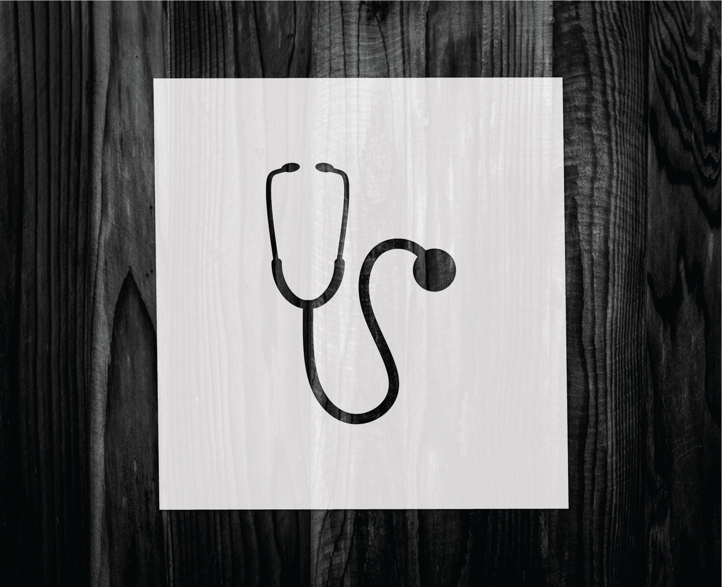 Stethoscope Stencil, Mylar reusable stencil, Stencil, FAST SHIPPING