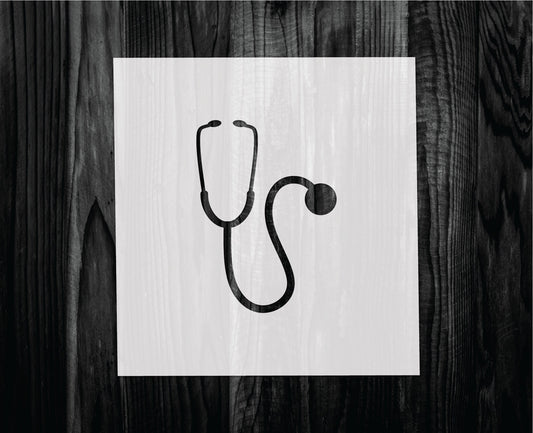 Stethoscope Stencil, Mylar reusable stencil, Stencil, FAST SHIPPING