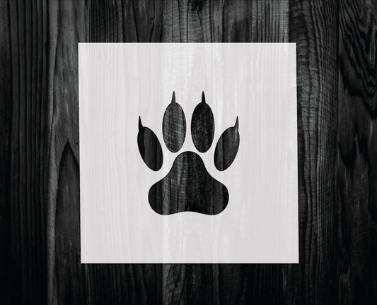 Lion Paw Print Stencil, Mylar reusable stencil, Stencil, FAST SHIPPING