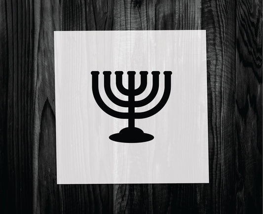 Menorah Stencil, Mylar reusable stencil, Stencil, FAST SHIPPING