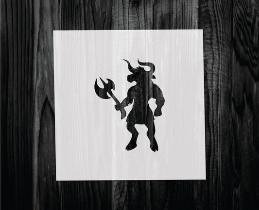 Minotaur Stencil, Mylar reusable stencil, Stencil, FAST SHIPPING