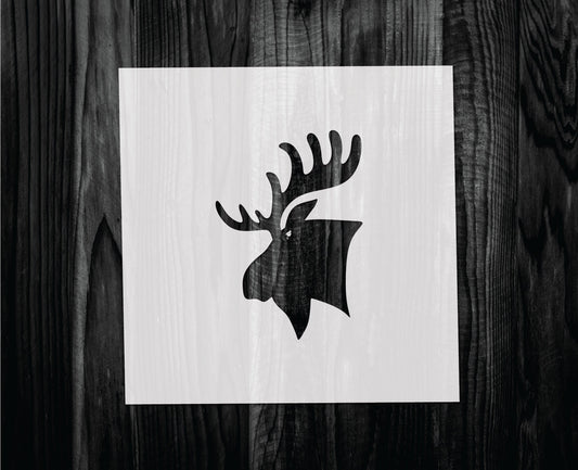 Moose Head Stencil, Mylar reusable stencil, Stencil, FAST SHIPPING