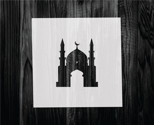 Mosque Stencil, Mylar reusable stencil, Stencil, FAST SHIPPING