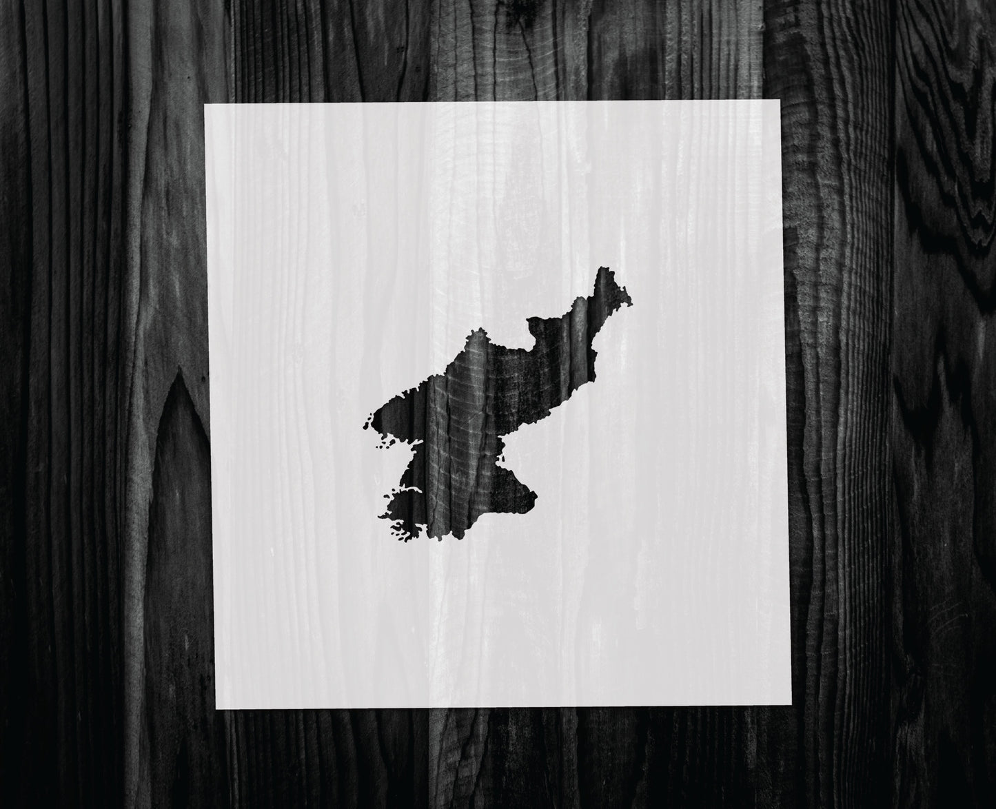 North Korea Stencil, Mylar reusable stencil, Stencil, FAST SHIPPING