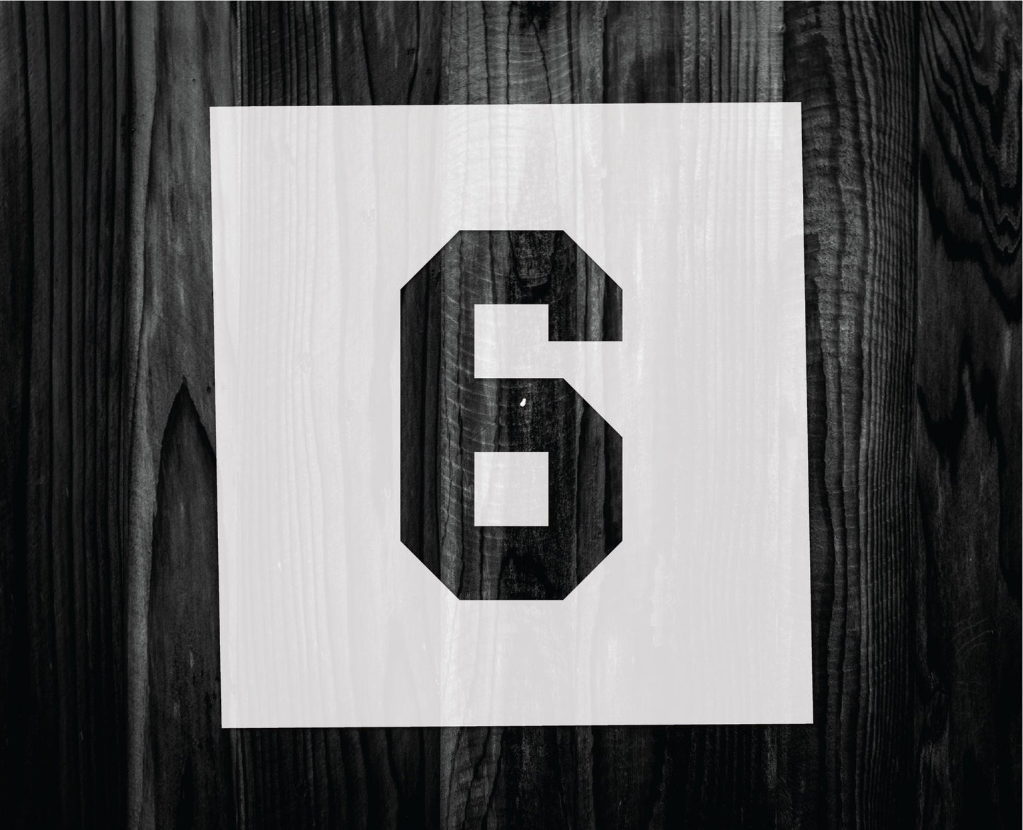 Number 6 Stencil, Mylar reusable stencil, Stencil, FAST SHIPPING