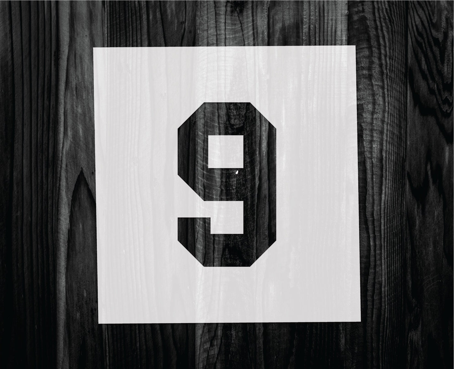 Number 9 Stencil, Mylar reusable stencil, Stencil, FAST SHIPPING