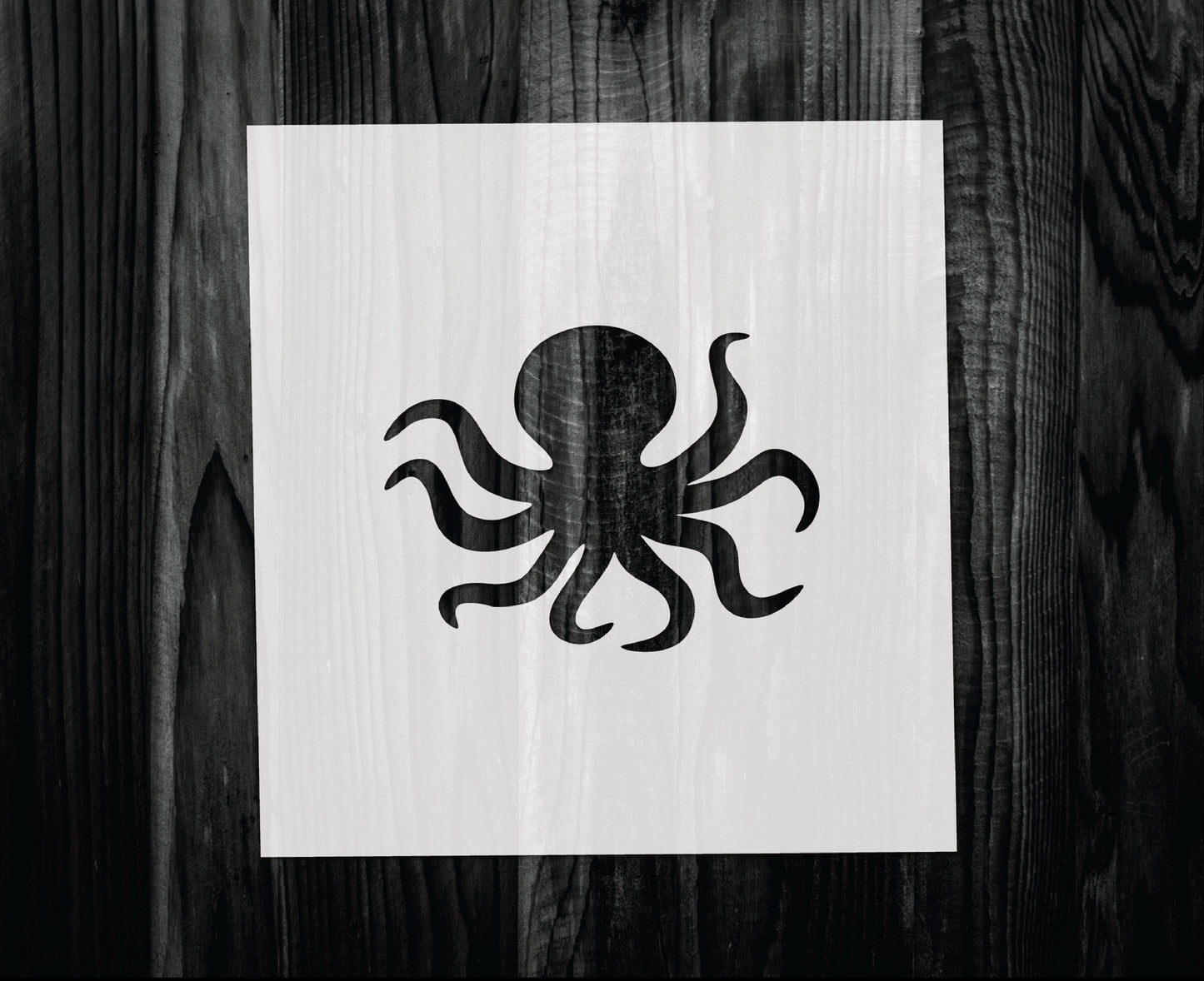 Octopus Stencil, Mylar reusable stencil, Stencil, FAST SHIPPING