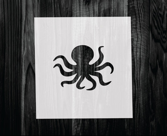 Octopus Stencil, Mylar reusable stencil, Stencil, FAST SHIPPING
