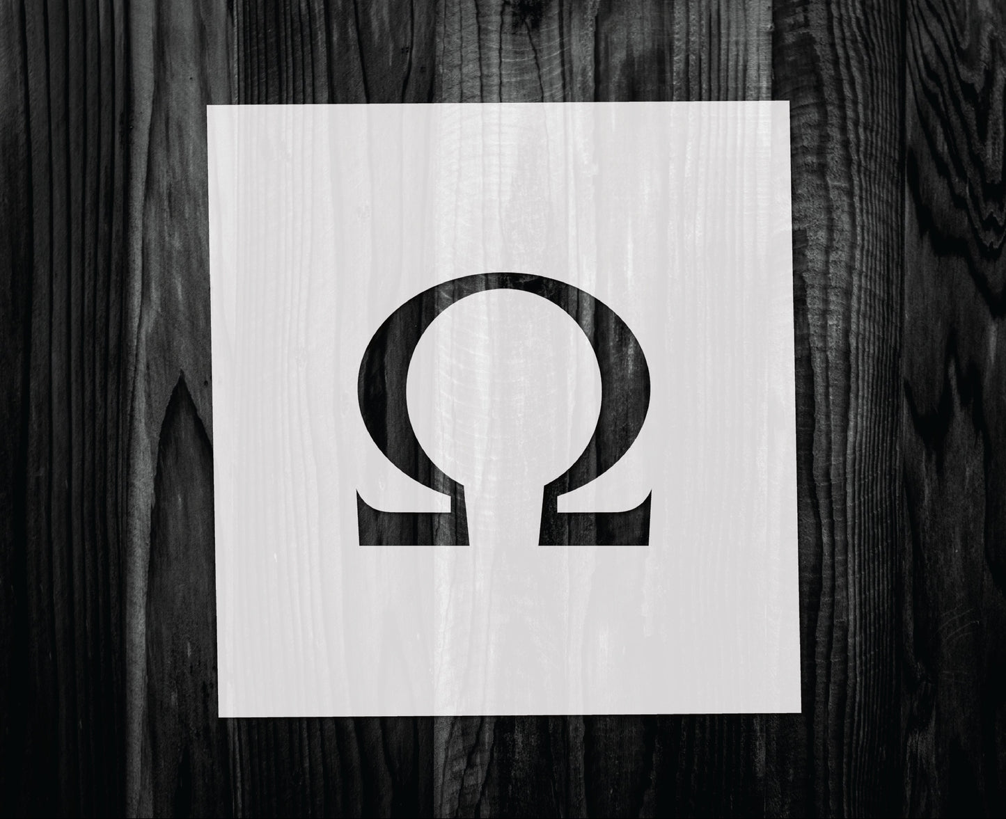 Omega Stencil, Mylar reusable stencil, Stencil, FAST SHIPPING