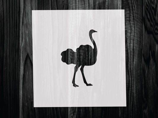 Ostrich Stencil, Mylar reusable stencil, Stencil, FAST SHIPPING