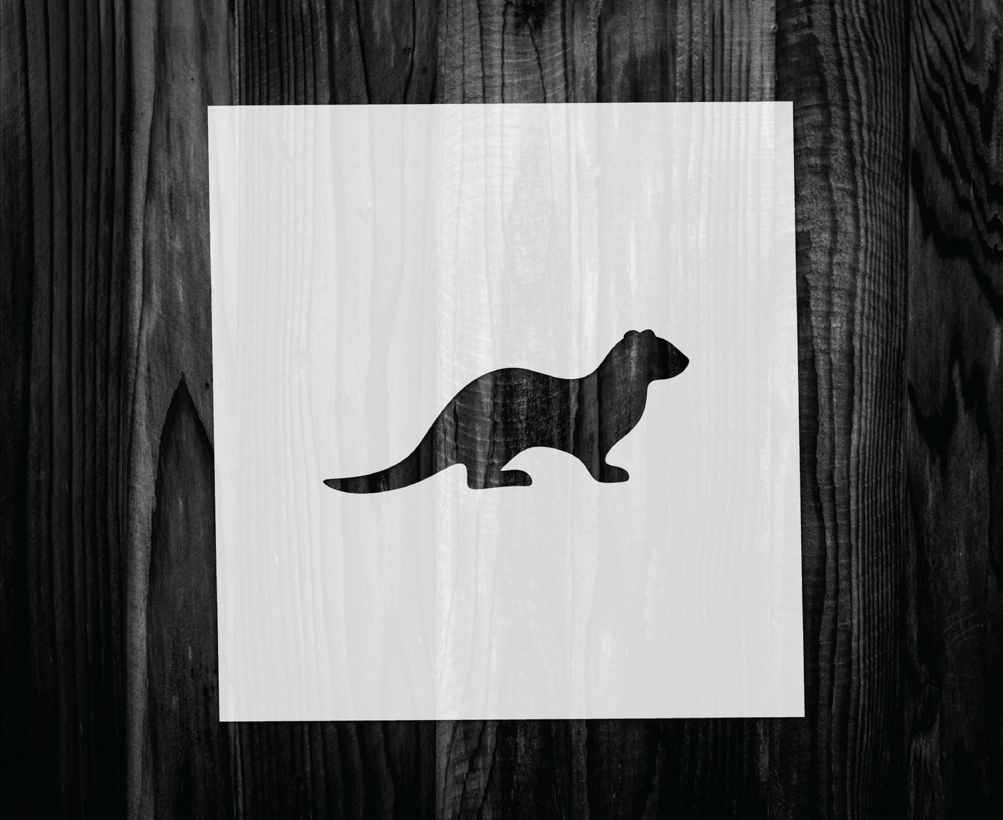 Otter Stencil, Mylar reusable stencil, Stencil, FAST SHIPPING