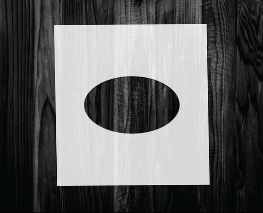 Oval Stencil, Mylar reusable stencil, Stencil, FAST SHIPPING