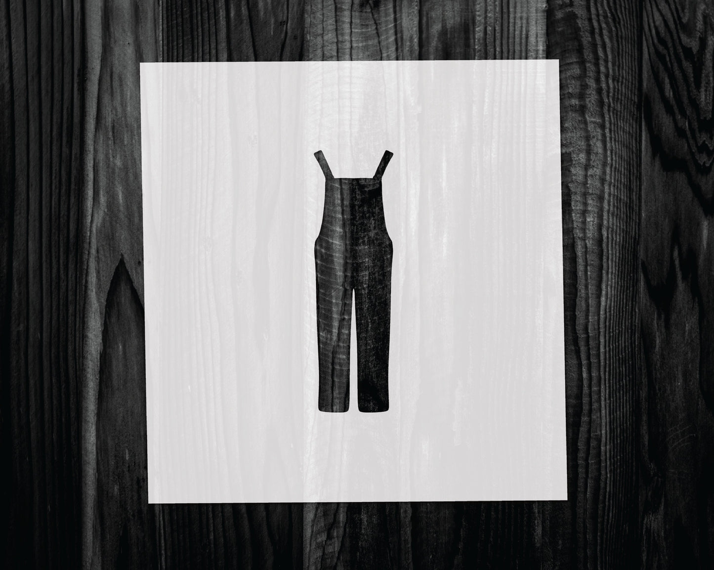 Overalls Stencil, Mylar reusable stencil, Stencil, FAST SHIPPING