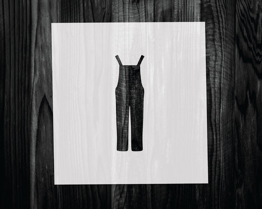 Overalls Stencil, Mylar reusable stencil, Stencil, FAST SHIPPING