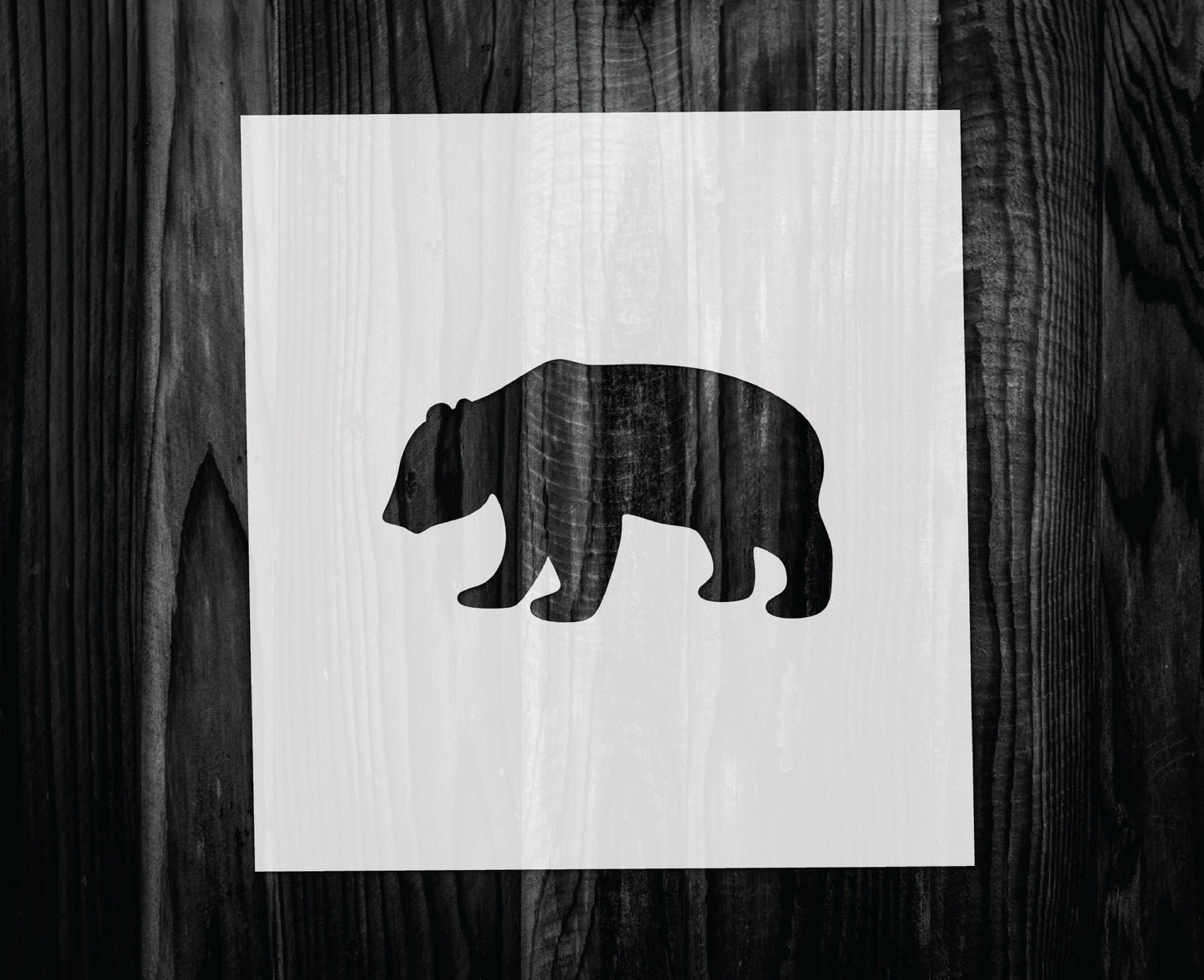 Panda Bear Stencil, Mylar reusable stencil, Stencil, FAST SHIPPING