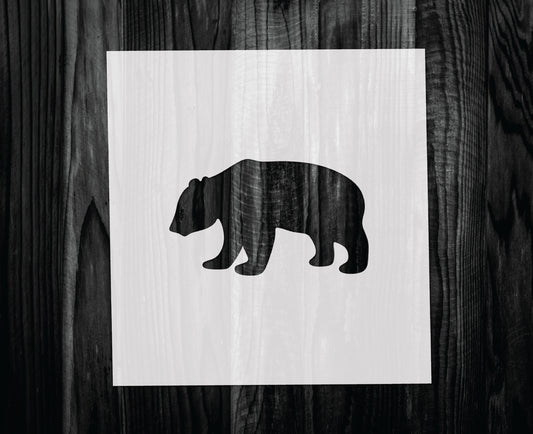 Panda Bear Stencil, Mylar reusable stencil, Stencil, FAST SHIPPING