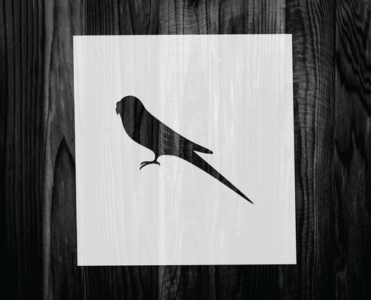 Parakeet Stencil, Mylar reusable stencil, Stencil, FAST SHIPPING