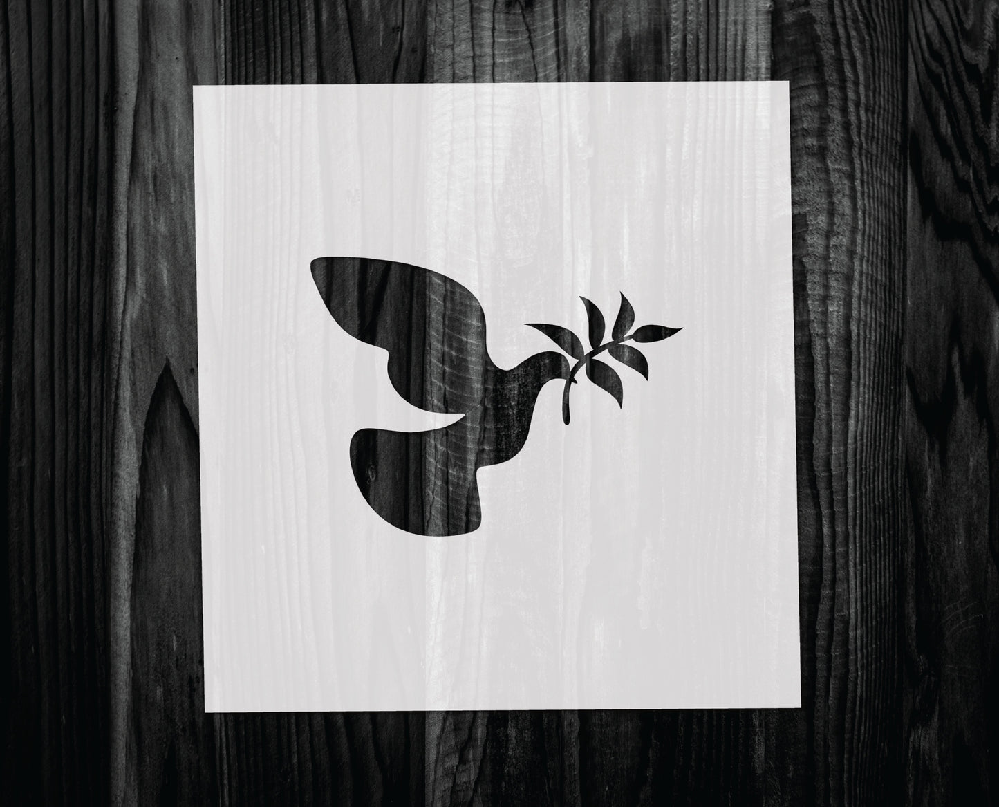 Peace Dove Stencil, Mylar reusable stencil, Stencil, FAST SHIPPING