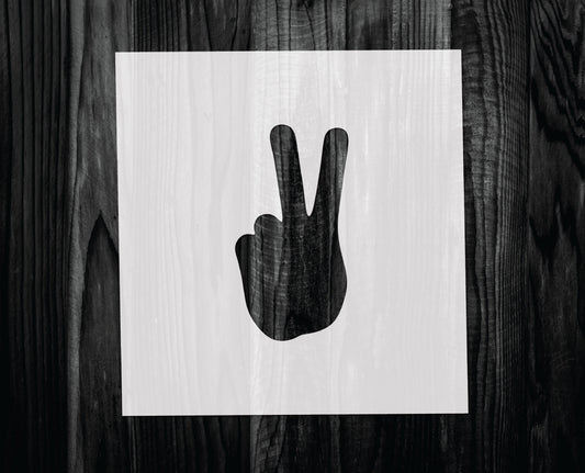 Peace Hand Stencil, Mylar reusable stencil, Stencil, FAST SHIPPING