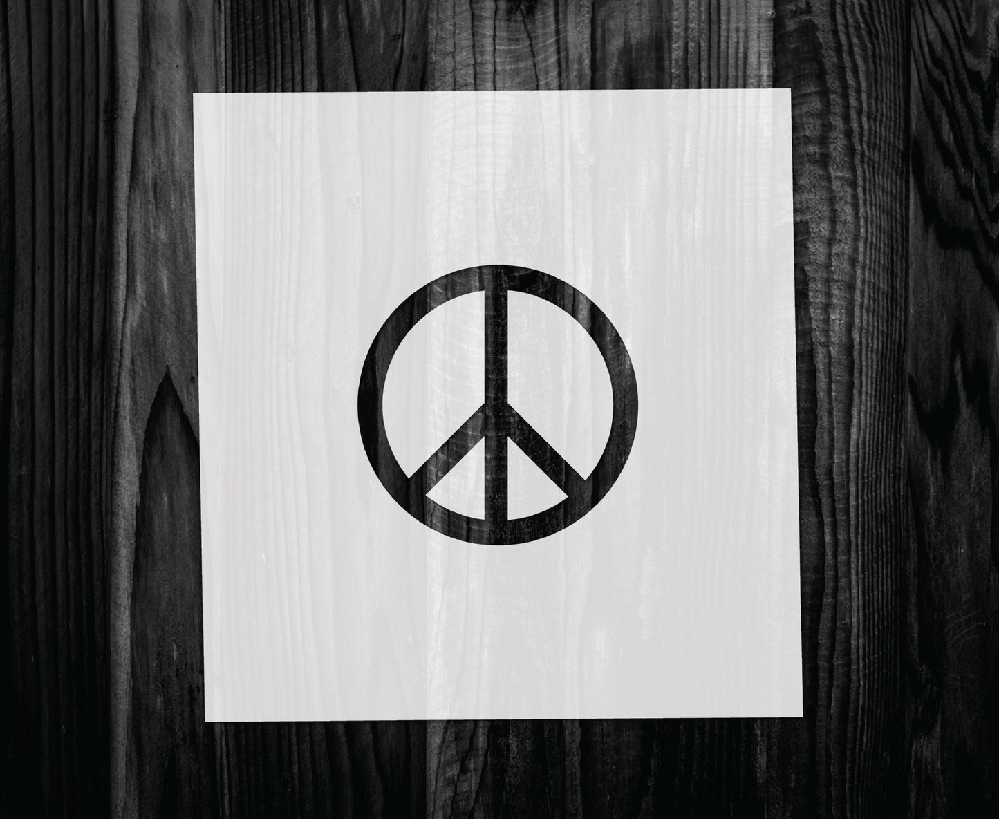 Peace Sign Stencil, Mylar reusable stencil, Stencil, FAST SHIPPING