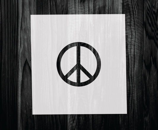 Peace Sign Stencil, Mylar reusable stencil, Stencil, FAST SHIPPING
