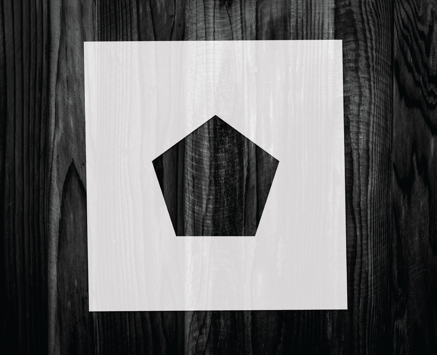 Pentagon Stencil, Mylar reusable stencil, Stencil, FAST SHIPPING