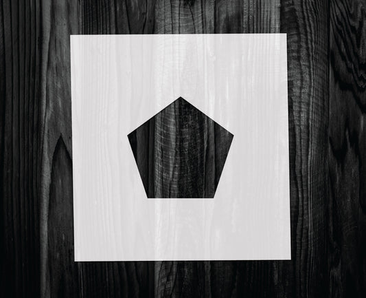 Pentagon Stencil, Mylar reusable stencil, Stencil, FAST SHIPPING